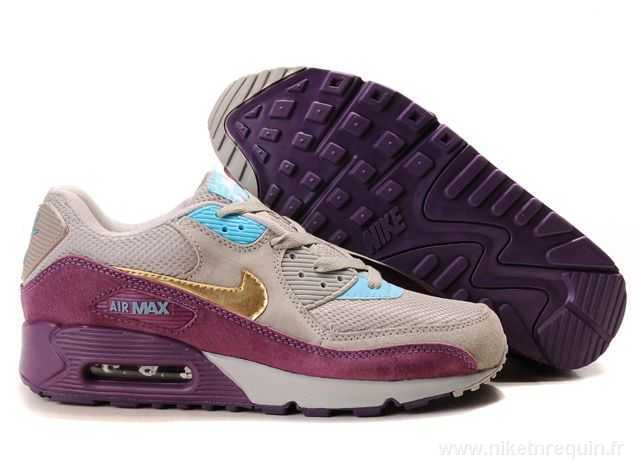 Nike Chaussures Roses Et Chamois Air Max 90